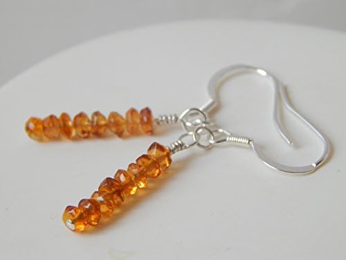 Citrine Drop Earrings in Sterling Silver