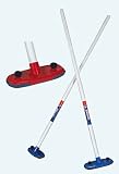Red Olson 8 in Curling Broom with Fibreglass Handle
