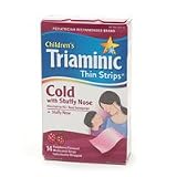 Search : Triaminic Children's Thin Strips, Cold with Stuffy Nose, Raspberry 14 ea