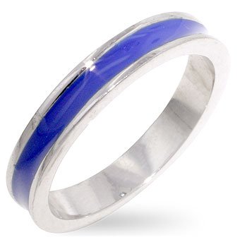 BLUE ENAMEL RING SIZES 5 10