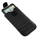 Produkt-Bild: XiRRiX Vertikal Tasche H&uuml;lle Case Handy Tasche mit Ausziehhilfe, Klettverschluss und G&uuml;rtelschlaufe Croco schwarz f&uuml;r Samsung i9000 Galaxy S Wave II S8530 Nexus S I9100 Galaxy S2 i9003 Galaxy SL i9020 i8700 Omnia 7 i770 Saga i9001 Galaxy S Plus