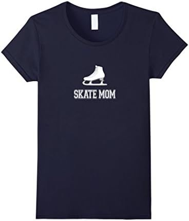 Women's Skate Mom Figure Skating T Shirt Mother of Ice Skaters XL Navy