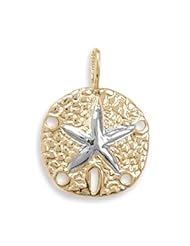 Sterling Silver 14 Karat gold-filled Sand Dollar Pendant