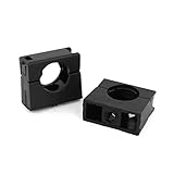 uxcell コルゲートチューブクランプ　ブラック　パイプ　クリップ　マウント　2個入り AD15.8 コルゲートチューブ用