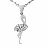 Flamingo Pave CZ Pendant Necklace