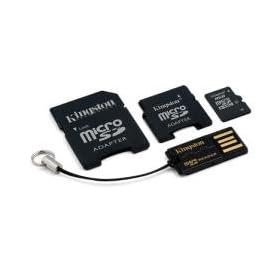Kingston Mobility Kit - 8 GB microSDHC Flash Memory Card with SD and miniSD Adapters + USB Reader MBLYG2/8GB