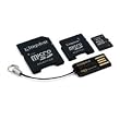 Kingston Mobility Kit Carte Micro SDHC + adaptateurs SD et Mini SD 8 Go Noir