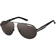 Carrera 13/S Men's Aviator Metal Designer Sunglasses w/ Free B&F Heart Sticker Bundle - Black Ruthenium/Brown Gray