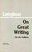 Books : On Great Writing (On the Sublime)