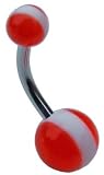 Jules Body Jewellery-Belly Bars-Striped Navel Bar-Available in a 6mm, 8mm, 10mm or 12mm size