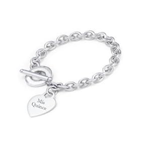 Quinceanera Tiffany Inspired Silver Bracelet