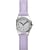 Timex Youth T790914E Easy Reader Purple Leather Strap Watch