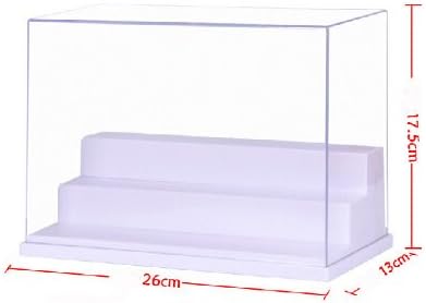 Acrylic Display Box Self-assembly Box Plastic Dustproof Tray Protection 3steps Color White