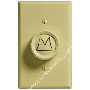 Lutron Rotary FSQ-2F-IV Ceiling Fan 1-5Amp Single Pole Light Dimmer in Ivory by Lutron