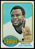 1976 Topps Regular (Football) Card# 259 Joe Owens of the Seattle Seahawks Ex Condition