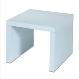 Side Table In White High Gloss
