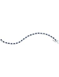2.00ctw 7.5" 3.8mm (1/7") Blue Diamond Fashion Bracelet 10K White Gold