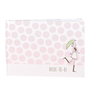Hortense B. Hewitt Wedding Accessories Bridal Shower Guest Book, White with Pink Polka Dots
