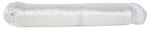 Koch 5220836 Solid Braid Nylon rope, 1/4 by 100 Feet, White