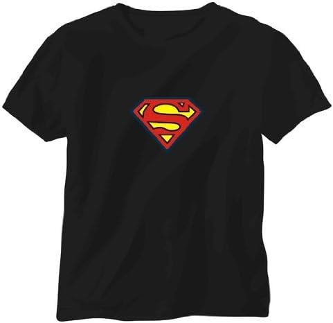 Teelight® Superman S MARK LED Sound Activated Equalizer Superman TShirt -- Size L