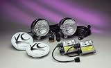HID Flood/Work Light Non-Shock Mount Housing 5 in. Round Clear Lens 35 Watts Chrome Housing Pair of Lights
