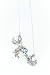 Jupiter Pendant Necklace White-Silver-Grey with Ball Bearings and CZ Stones