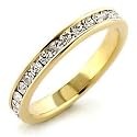Isady - Claire Or - Bague femme - alliance - Plaqu&eacute; Or jaune 585/1000 - Oxyde de zirconium
