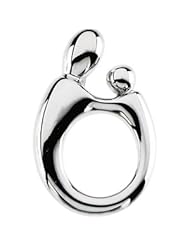 Genuine IceCarats Designer Jewelry Gift 14K White Gold Lg. Mother & Child Pendant. 20.25 X 13.50 Mm Lg. Mother & Child Pendant In 14K White Gold