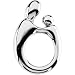 14K White Gold Large Mother & Child Pendant