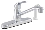 LDR 952 12325CP Exquisite Single Handle Kitchen Faucet with White Spray, Chrome