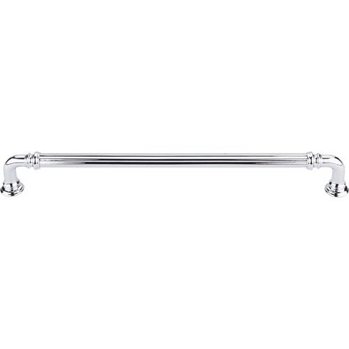 Top Knobs TK325 Chareau Collection 9 inch Center to Center Reeded Handle Pull, Polished Chrome