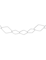 Sterling Silver 42in Polished Fancy Link Necklace. Metal Wt- 14.68g
