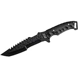 MTech USA MX-8062 Xtreme Fixed Blade Tactical Knife, Black Tanto Blade, Nylon Fiber Handle, 12-Inch Overall