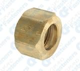 10 Brass Fitting Compression Nuts 3/8
