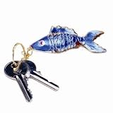 Chinese New Year Gifts / Chinese Folk Crafts / Chinese Enamel Crafts: Chinese Enamel Fish – Key Ring