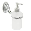 Amber Glass & Chrome Plated Liquid Soap Dispenser