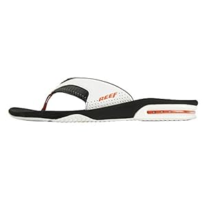 Reef Men's Fanning Lumo/White/Orange Sandal 6 D - Medium