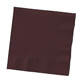 Creative Converting Paper Napkins, 3-Ply Dinner Size, Chocolate Brown Color, 25-Count Packages (Pack of 5)