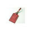 Distressed Leather Luggage Tag Color: Pink