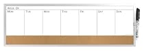 Board Dudes 7.5"x23" Weekly Planner Combo Board - Horizontal (44062UA-4)