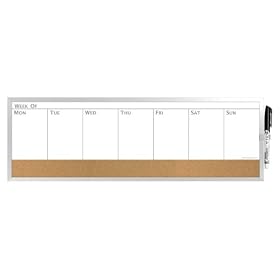 Board Dudes 7.5"x23" Weekly Planner Combo Board - Horizontal (44062UA-4)