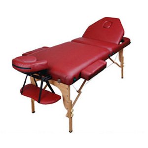 Top Quality Grand 2.5 Inch In Burgundy Wood Portable Massage Table For Body Worker Energy Healer Salon Tattoo Artist Therapist Massage Lover