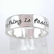 EVERYTHING IS POSSIBLE Word Band Ring in Sterling Silver in Sizes 6, 7, 8, and 9, #8679