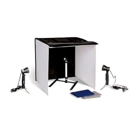 GSI Super Quality Portable Table Top Mini Photo Studio Tent Kit With Pair Of Lights, Tripod Stand And 2 Colors Backgrounds - For Professional Pictures And Video - Small