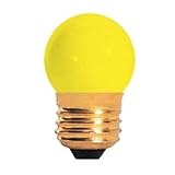 Bulbrite 702607 - 7.5S11Y - Yellow 7.5 Watt S11 Light Bulb, 130 Volt Long Life