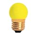 Bulbrite 702607 - 7.5S11Y - Yellow 7.5 Watt S11 Light Bulb, 130 Volt Long Life