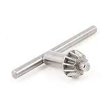 uxcell ホワイト T字型 13mm ギア 6mm パイロット 直径 メタル ドリルチャックキー