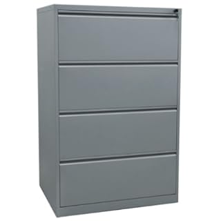 ADB Hängeregistratur 2-reihig,4 Ausschübe,grau,H132,5xB84xT62 cm, RAL7035