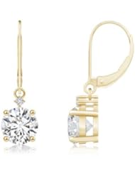 2.09 ct Leverback Round Diamond Earrings