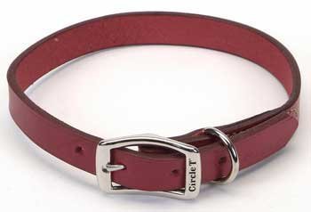 Leather Oaktan Collar Red 1X22